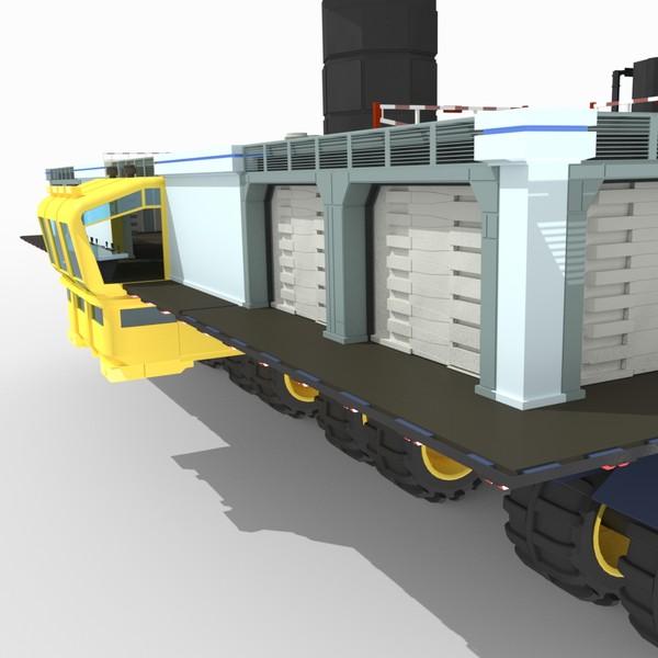 mobile landing place mlp-13 3d model - MLP-13 (Mobile Landing Place) by Tschirner